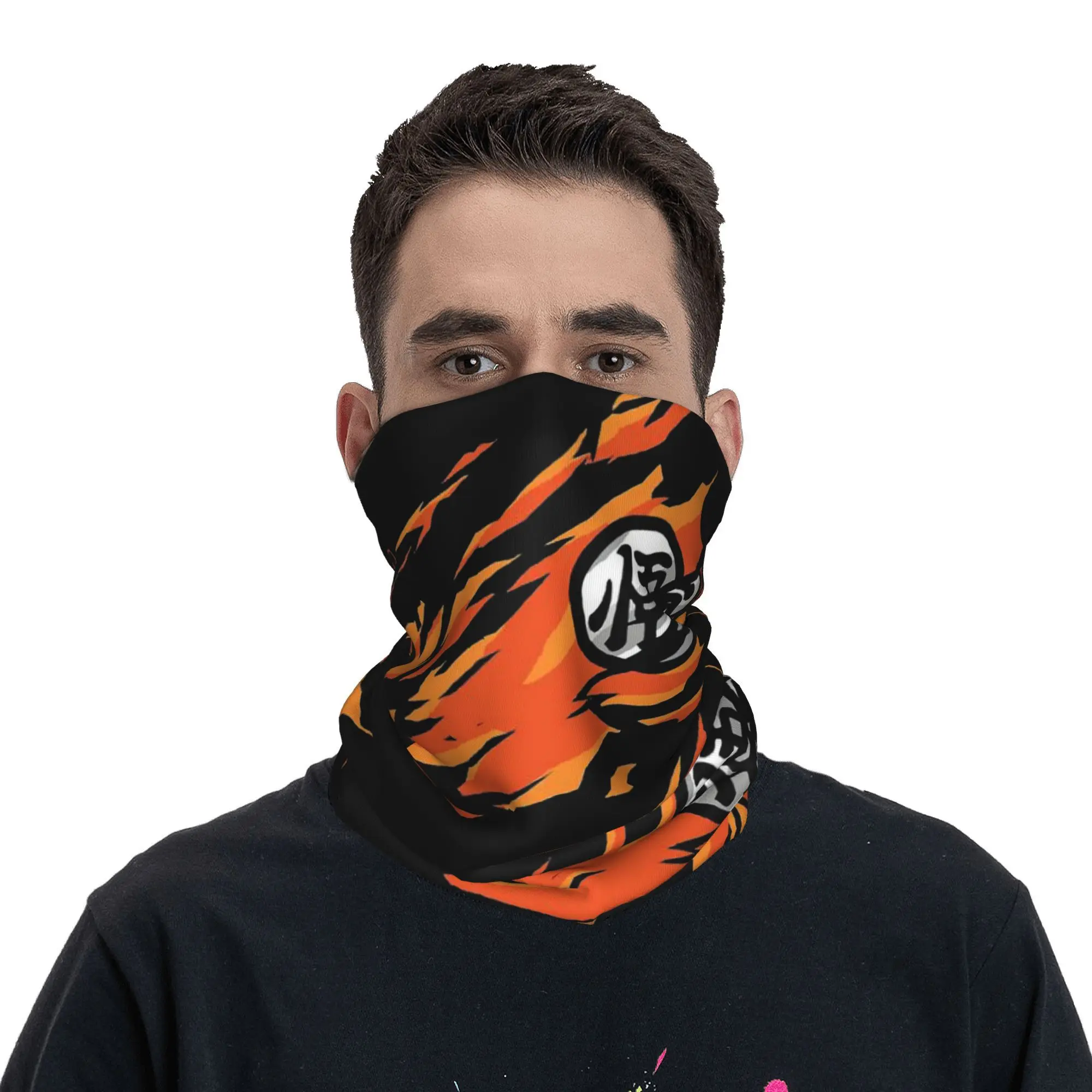 Son Goku Dragon Ball Z Bandana Halstuch, bedruckt, Vegeta DBZ, Wickelschal, warme Kopfbedeckung, Angeln, Unisex, Erwachsene, Winter