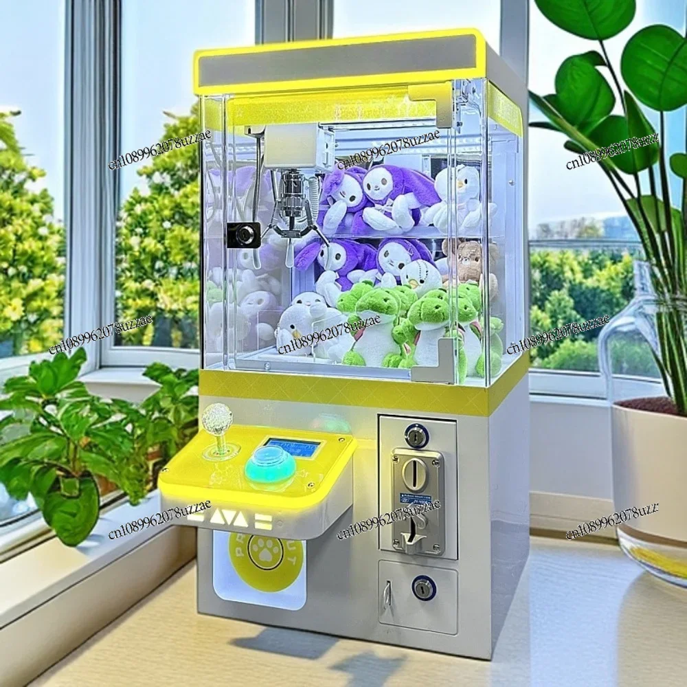 Portable Coin Insert Claw Catcher Machine Compact Entertainment Game Equipment Indoor Use