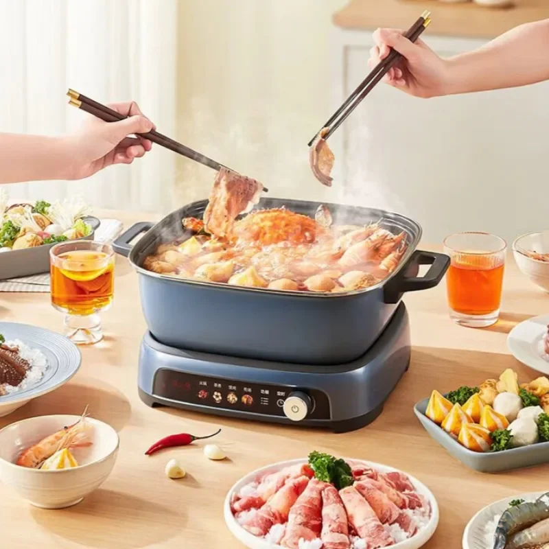 Electric Hot Pot IH Rapid Boiling Split Multifunctional Cooker 6.5L Cooking Pot 3-Minute Instant Heating Hot Pot