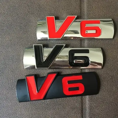 V6 로고 자동차 스티커