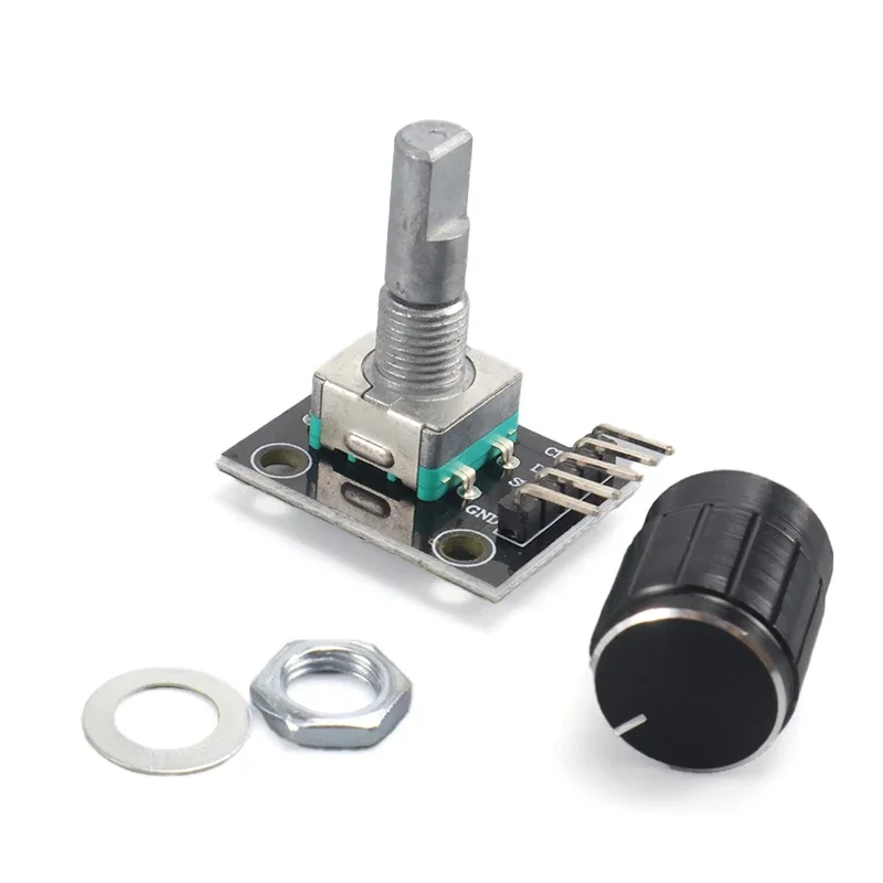 1602A LCD Display with I2C, Blue Green Backlight, KY-040 Rotary Encoder, User Interface Module for Arduino, Individual Sale