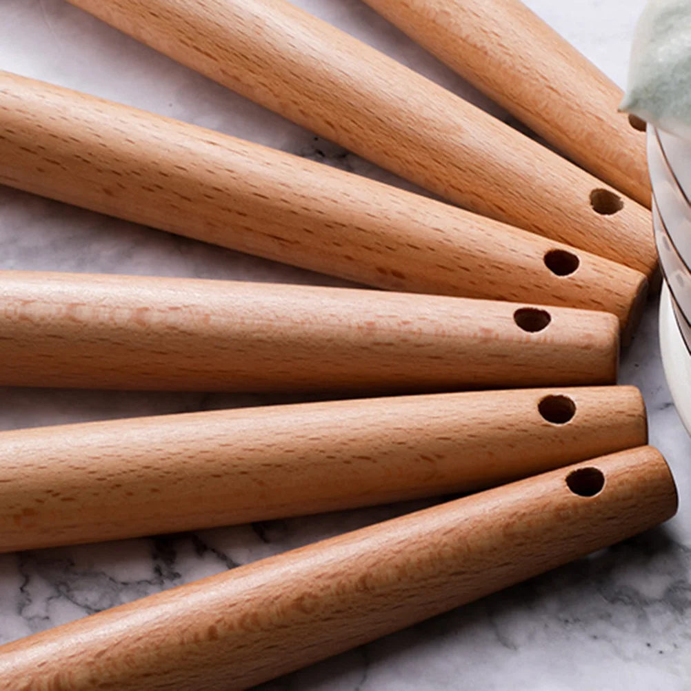 

Silicone Basting Oil Brush Food Grade Flexible Bristles Bbq Brush Compact Size Kitchen Baking Utensil Ergonomic Wooden Handle