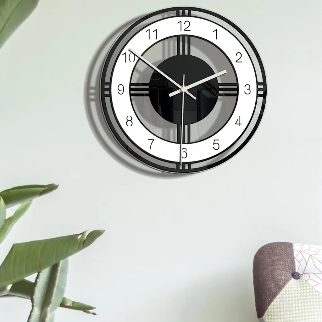 1 Stücke Stil Wanduhr Stille Transparente Acryl Uhr Hause Wohnzimmer