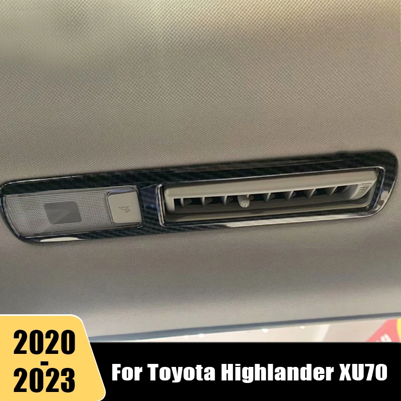 

For Toyota Highlander Kluger XU70 2020 2021 2022 2023 Car Rear Roof Upper Air Conditioner Vent Outlet Cover Frame Trim Accessory