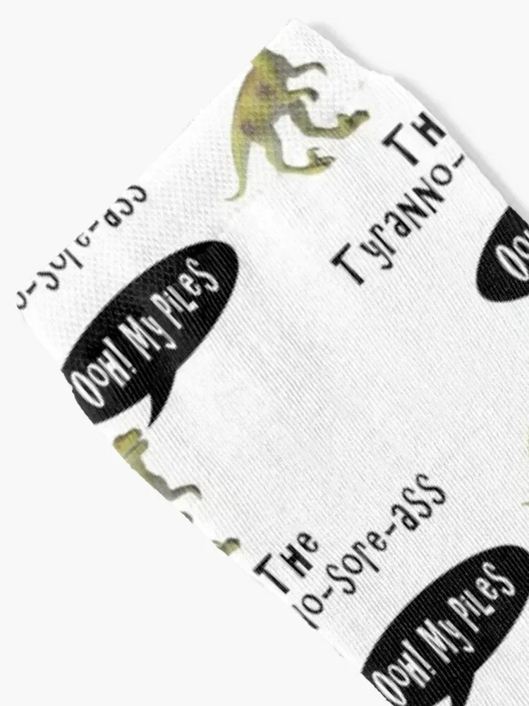 Prehistoric sicknesses under dinosaurs - Hemorrhoids - the Tyranno-sore-ass. Socks anti-slip aesthetic Socks For Girls Men's