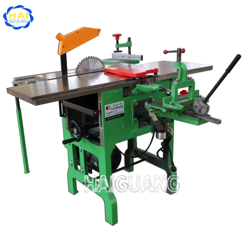 Professionele Houtbewerking Multifunctionele Werktuigmachine Zaagschaaf Boor Vandiktesser Slijper Grinder Afschuining Gecombineerde Machine