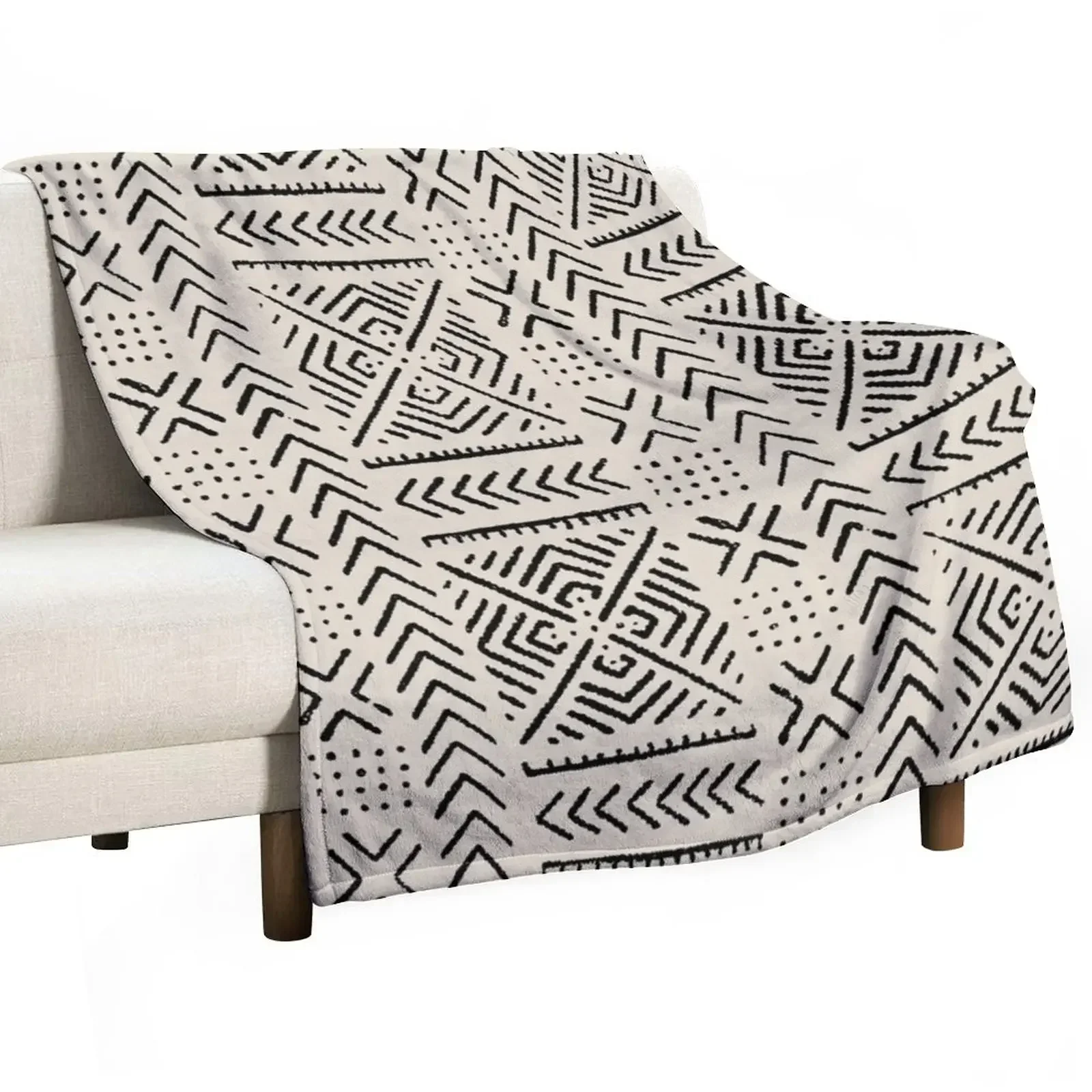 

Line Mud Cloth // Bone Throw Blanket Sofas Kid'S Blankets For Bed heavy to sleep Blankets