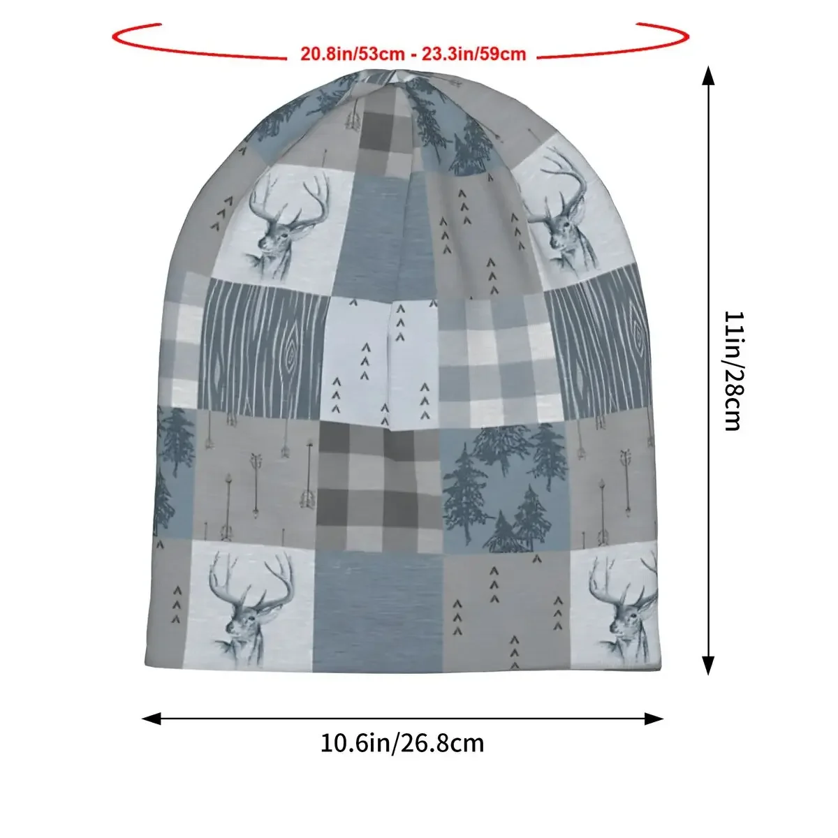 Bonnet Hats Men Skullies Beanies Hat Deer Patchwork Warm Cap Design Caps