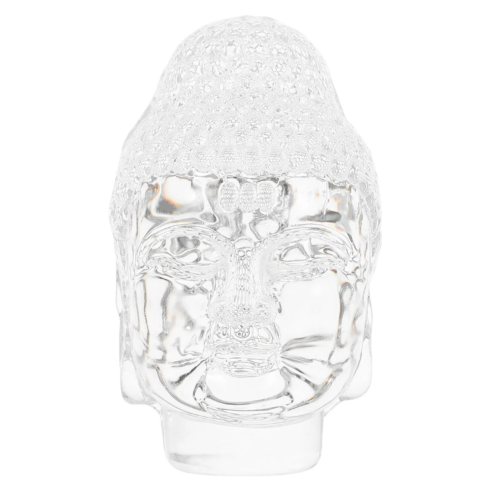 

Crystal Buddha Head Minimalist Sculpture Transparent Zen Meditation Ornament for Home Office Desk Feng Shui Decoration