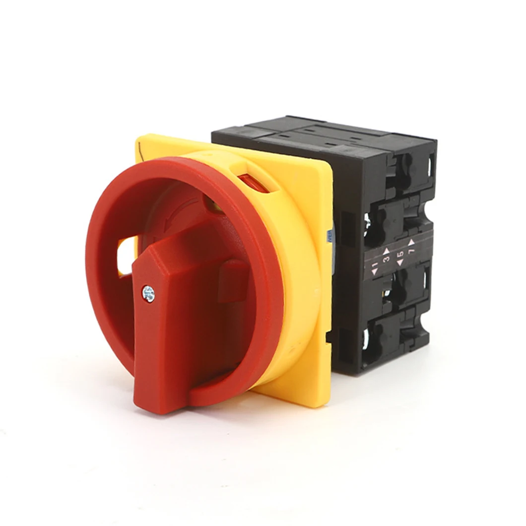 

ABILKEEN OFF-ON 2Posotion CAM Switch 440V25A Power Control Cut-off/Strat-up Rotary Knob Switch for Industrial Mechanical Device