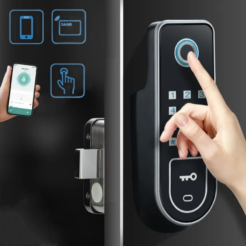 

Fingerprint Lock APP Remote Control IC Card Digital Code Keyless IP65 Waterproof Electronic Smart Door Lock Access Control