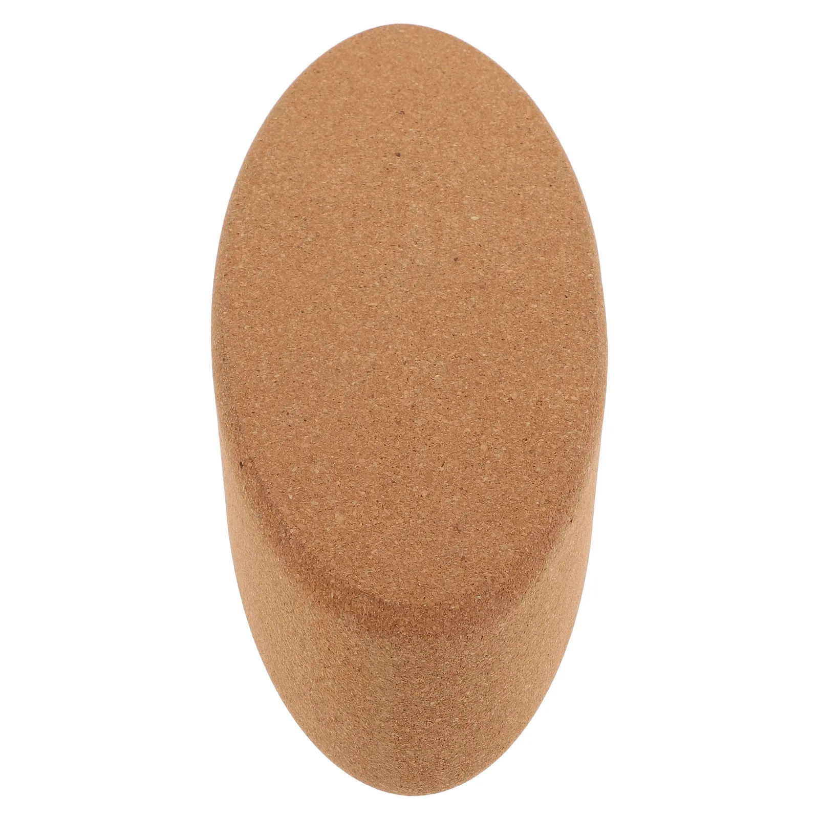 Cork Yoga Brick Oval Shape Natural Grip Support Block for Yoga Pilates Dance Leg Stretching Calf Raise Balance Deep Stretch