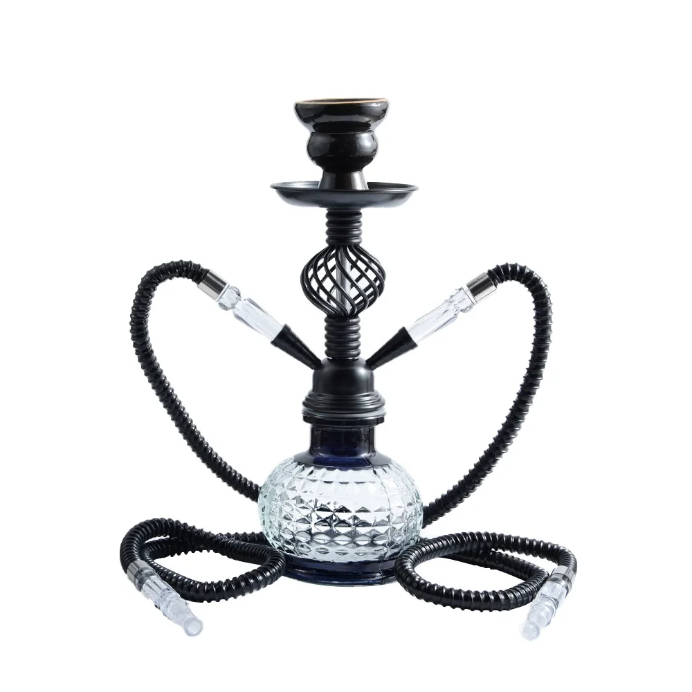 Small double-barreled hookah set (black)-taste the classics and enjoy a leisurely time