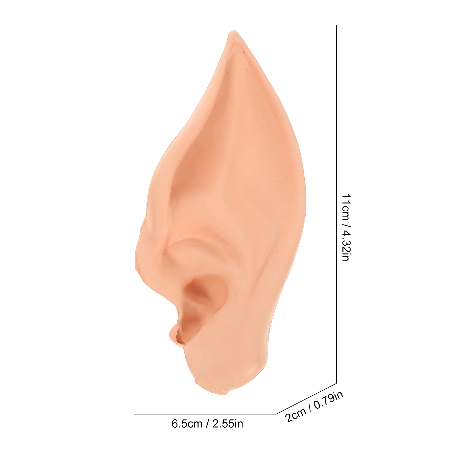 หูเอลฟ์จำลอง 1 คู่ สำหรับฮาโลวีน คริสต์มาส คอสเพลย์ ปาร์ตี้ แต่งกายเป็นนางฟ้า อุปกรณ์ประกอบฉาก หูลาเท็กซ์ ชุดแฟนซี อุปกรณ์เสริมสำหรับงานแฟนซี