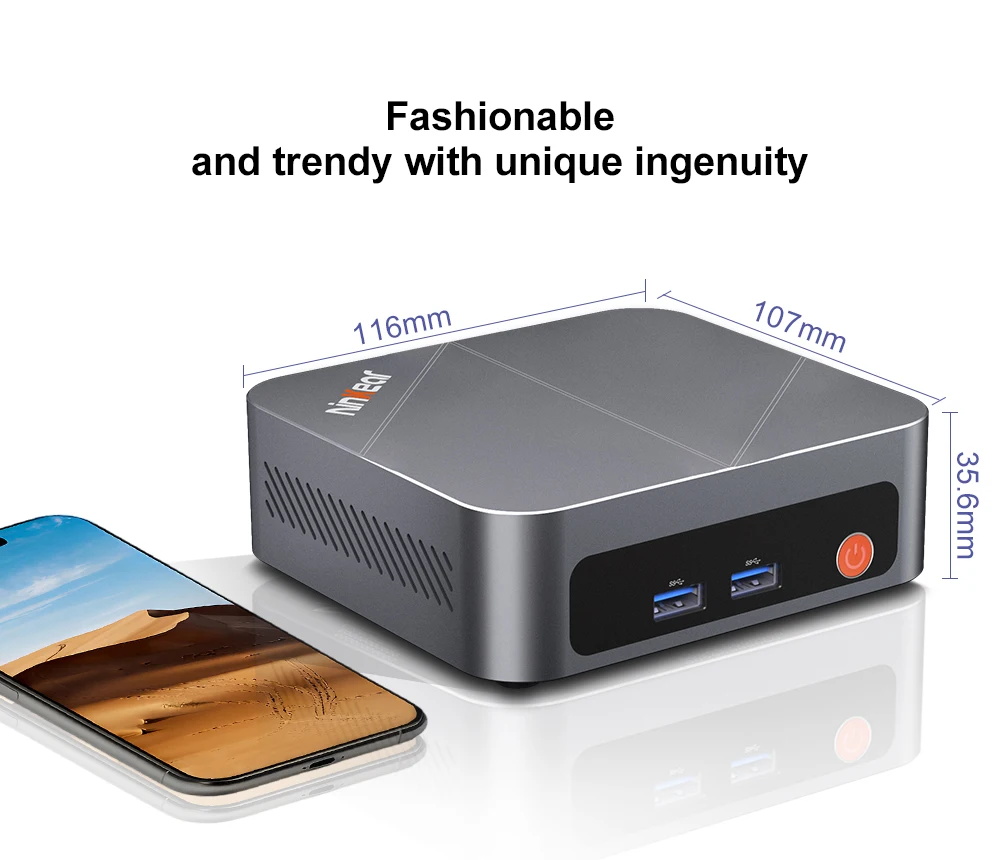 Ninkear M7 Mini PC (Intel Core i7-1185G7, 16GB RAM, 512GB SSD) — Supports triple-display output, 4K, Wi-Fi 6, Bluetooth 5.2, dual HDMI, and Type-C ports; pre-installed with Windows 11 Pro (Business Desktop PC)