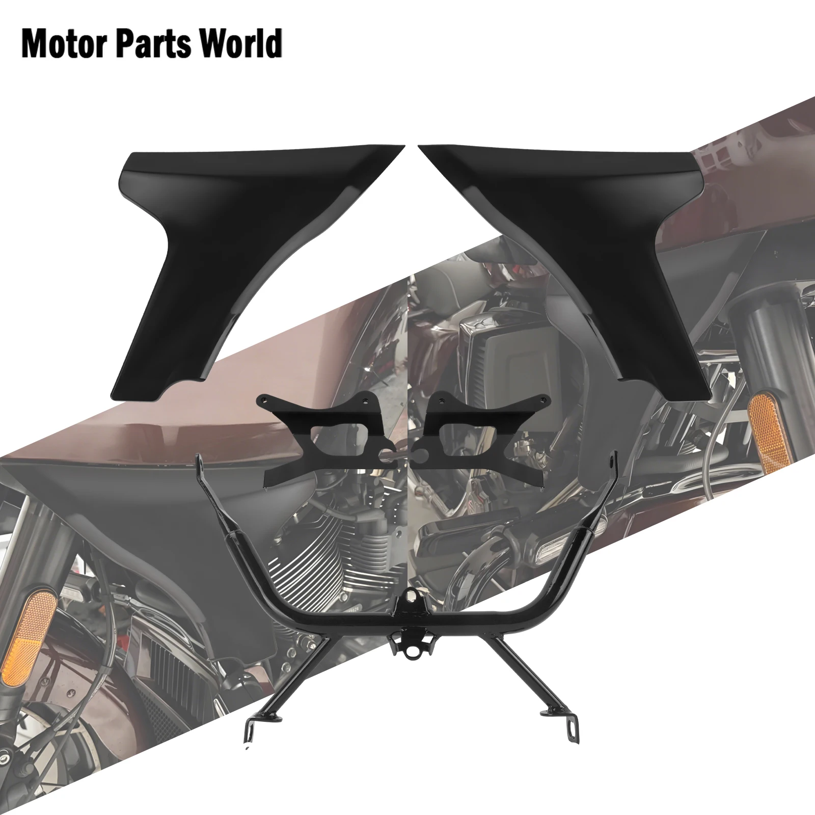 Motorcycle Fairing Side Cover Panel Spoiler Cover Bracket Kit For Harley Touring Upgrade 2024 2025 Road Glide ST FLTRXSTSE