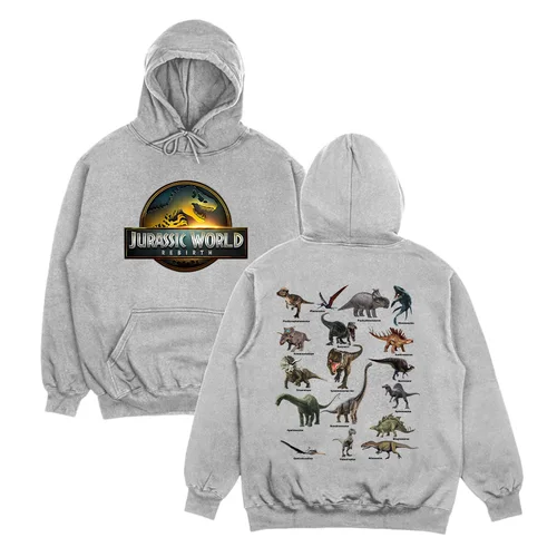 Imagen 2 del producto Sudaderas con capucha para hombre, sudadera con Logo de renacimiento de Jurassics World, sudadera de dinosaurios Unisex para mujer/hombre, jerséis de lana de manga larga, ropa informal suelta