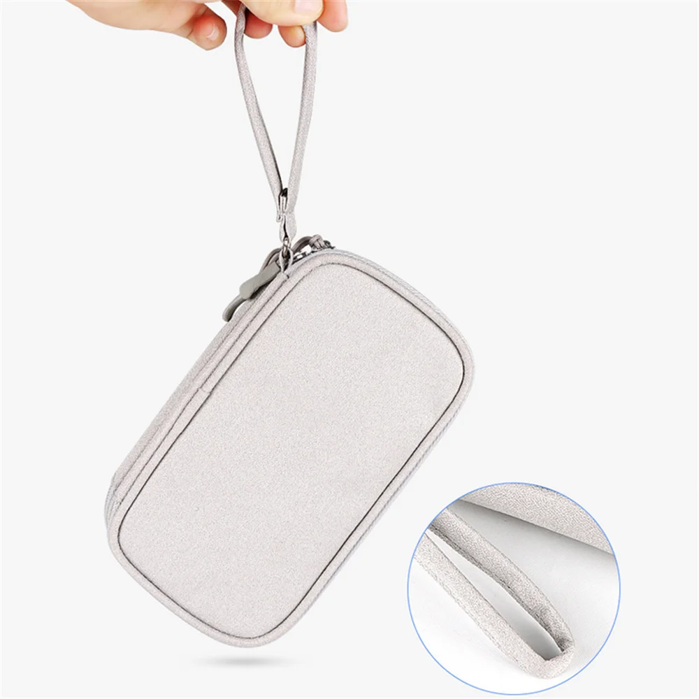 Portable Wires Charger Earphone Card Storage Bag U Disk Gadget Organizer Pouch Electronic Accessories Case Digital Storage Bag