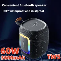 caixa de som 60W high power portable Bluetooth speaker Powerful wireless bass speaker TWS bass system 3600mAh batteryBoombox T27