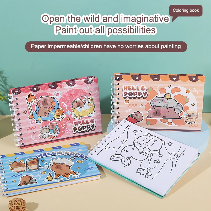 1 pezzo di simpatici personaggi degli animali dei cartoni animati da colorare, orsetto, libro di doodle, regali educativi per adolescenti, 1 pezzo