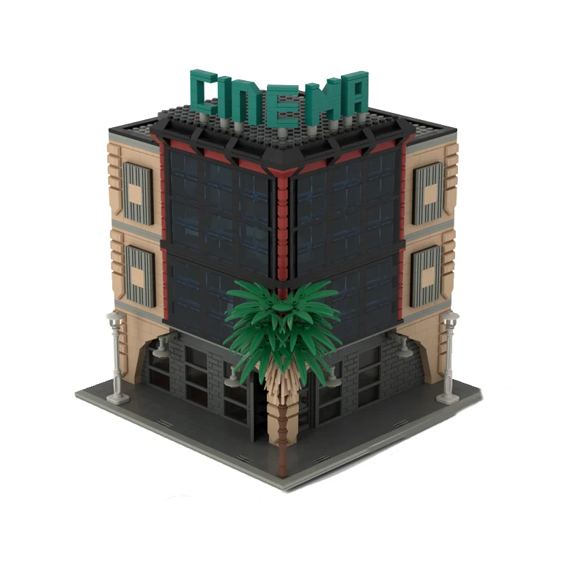 

2569 шт. MOC современный кинотеатр великолепная модель DIY строительные блоки игрушки на день рождения подарок