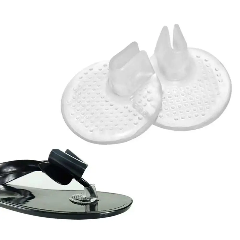 2Pcs Transparent Flip-Flop Gel Pad Anti-Slip Anti Wear Foot Gel Toe Guards Cushions Toe Separator For Women Men