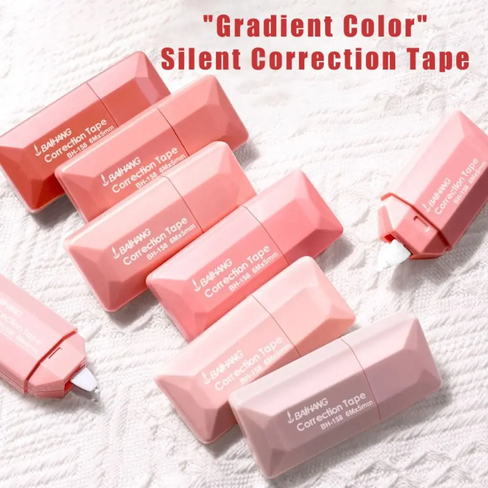 6PCS/Set Silent Correction Tape Gradient Color 36M Large Capacity Silent Coating Tape Correction Stationery School Office