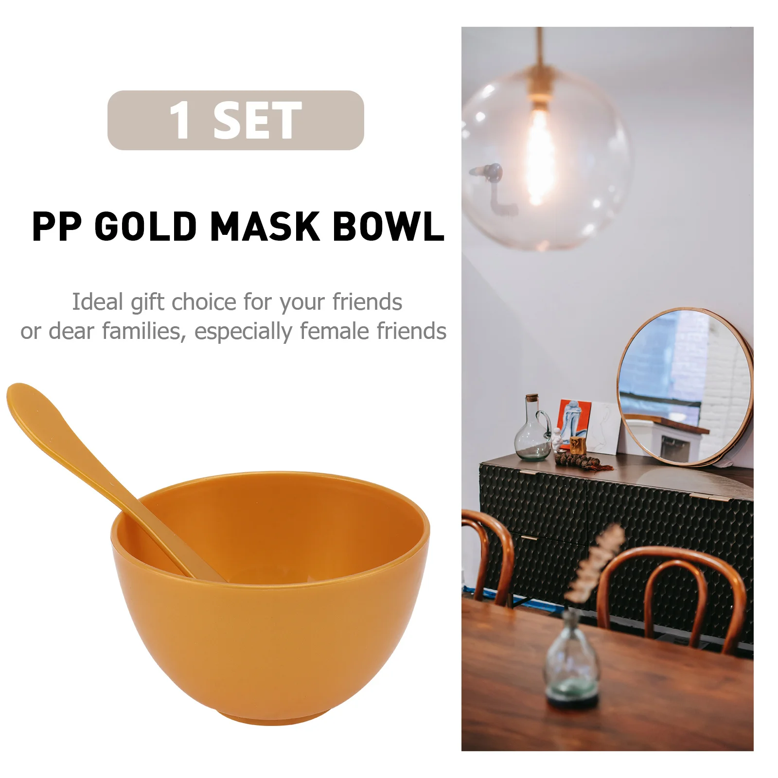 1 세트 페이셜 마스크 볼 플라스틱 안티 드롭 믹싱 볼 DIY 뷰티 마스크 홈 살롱 사용 경량 내구성 실리콘 도구