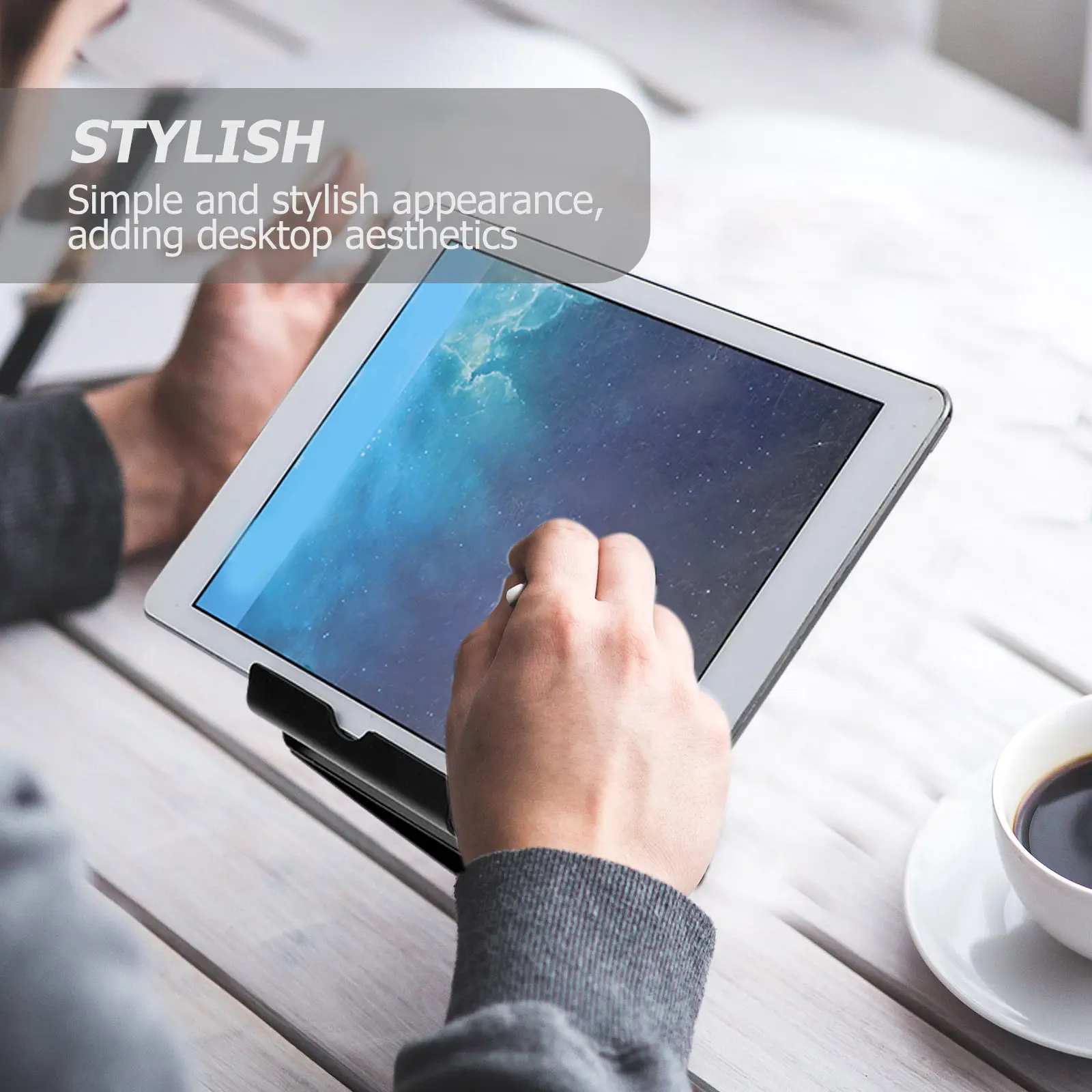 Rotatable Tablet Stand Aluminum Alloy Foldable Desktop Holder Adjustable Phone Laptop Notebook Holder for Office Bedside