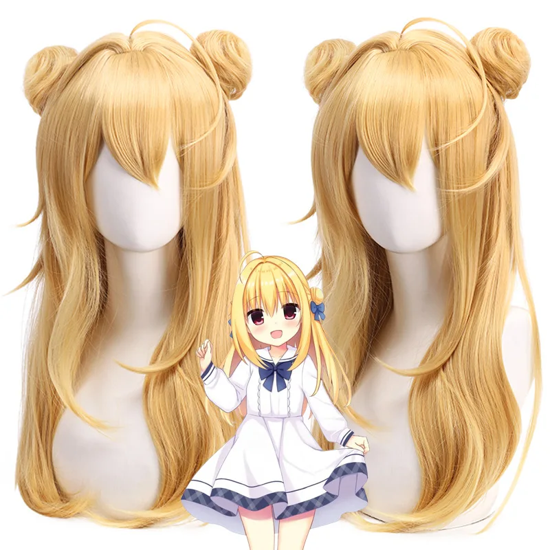 

Синтетический парик для косплея с микрокудрями в стиле Twin Tails, длинные волосы, для костюмированных вечеринок, аниме, из термостойкого волокна