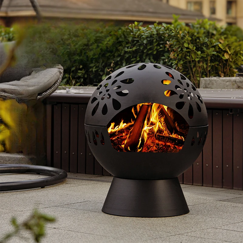 Outdoor craftsman courtyard heating stove household indoor firewood charcoal winter terrace garden fire