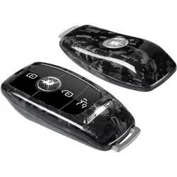 Cubierta de llavero de fibra de carbono para Mercedes Benz, carcasa protectora para llave AMG, CLS, s-class, e-class, E63S, GLE35