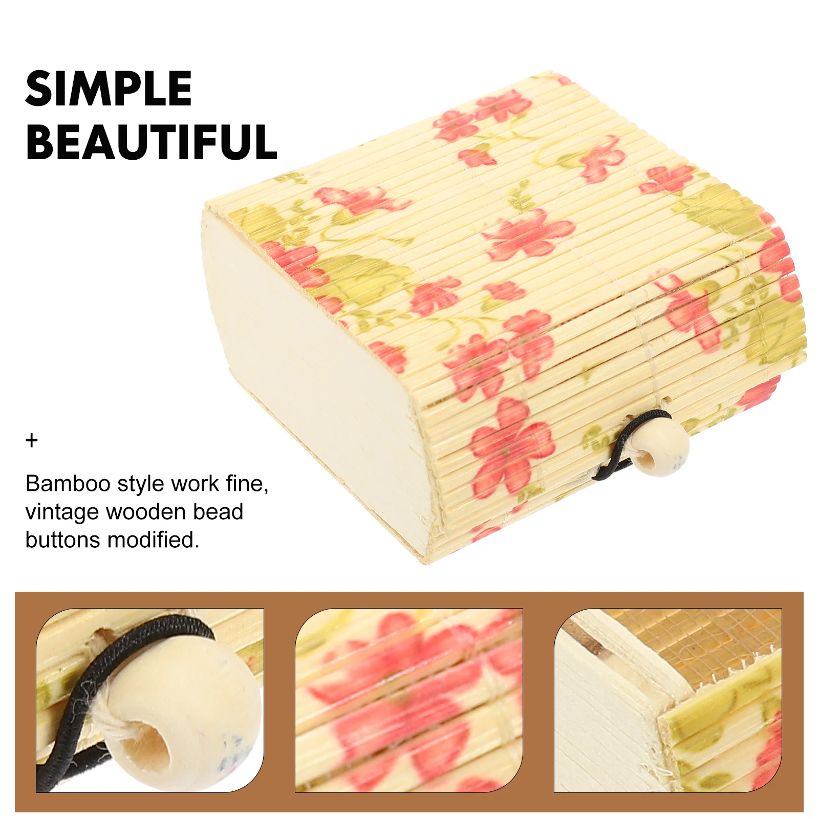 

6pcs Jewelry Bamboo Treasure Chest Pcs Vintage Bamboo Treasure Box ganizer Travel Soap Gift Chests Rustic Wooden Style