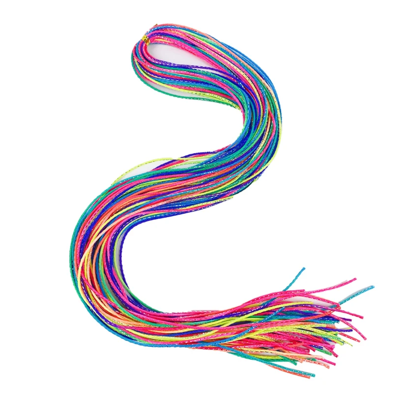 땋은 머리 다채로운 리본 어린이 땋은 머리 소녀를위한 다채로운 밧줄 DIY 포니 테일 머리띠 여성 스타일링 헤어 액세서리