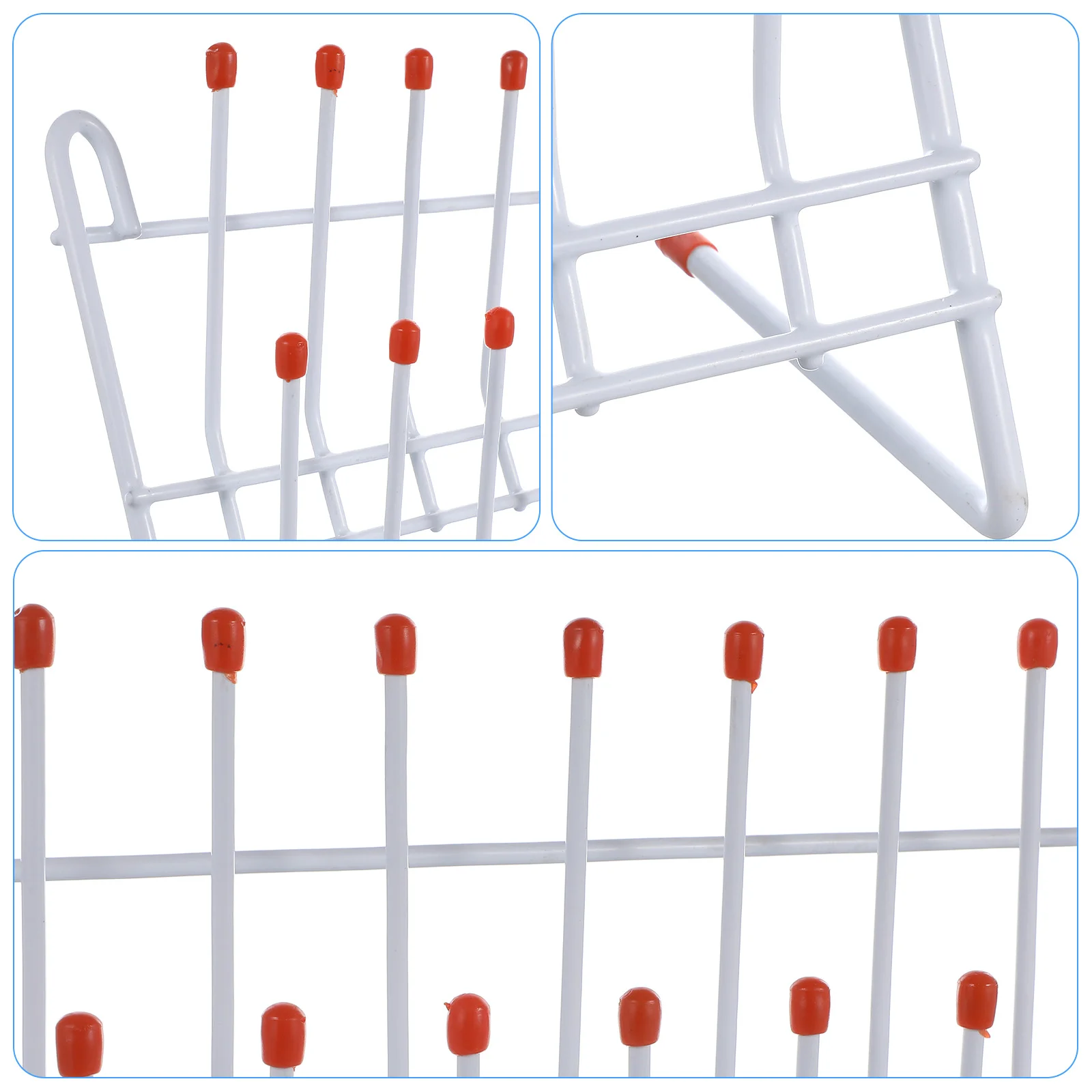 Water Bottle Drip Rack Tube Drying Holder for Laboratory Draining Metal White Test Baby