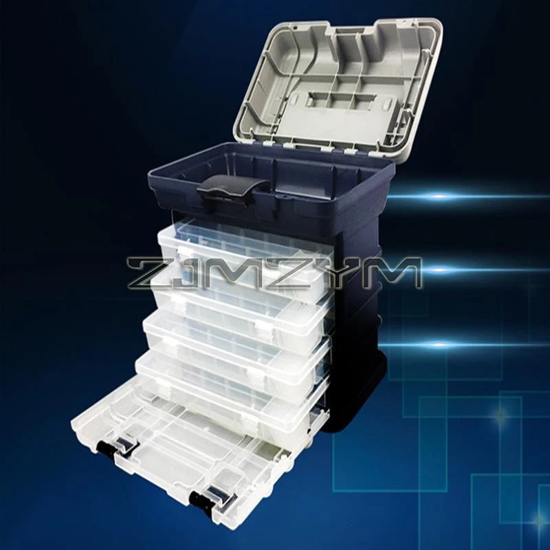 27x17x26cm 4-layer Multifunctional Fishing Gear and Bait Storage Tool Box Accessories Fishing Tackle Fishing Equipment