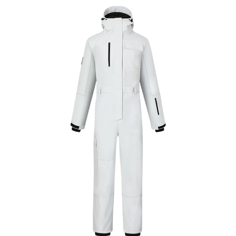 Custom OEM White Skiing Overall One-Piece Skiing Suit Women Hot Selling Custom Made Ski Suit