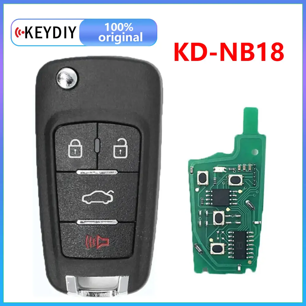 XRNKEY KEYDIY NB18 Multifunctional KD Remote Key NB Series 4 Buttons Car Key for MINI KD/KD-X2 /KD-MAX KD MAX Auto Key Progr