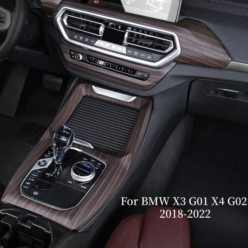 

For BMW X3 X4 X3M X4M G01 G02 G08 2022 LHD Carbon Fiber on Center Console Panel Cover Gear Shift Frame Replacement Durable Trim