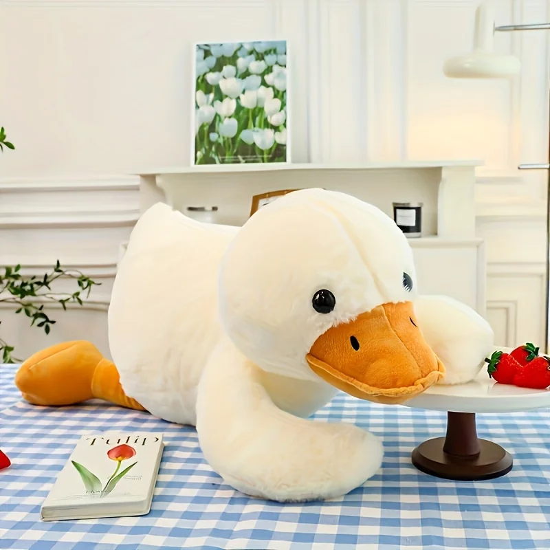 1pc 17.3 Inch Adorable Goose Plush Pillow - Soft & Cuddly Stuffed Animal Toy Halloween Thanksgiving Christmas Gifts【Valentine\'s