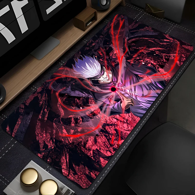 لوحة ماوس أنيمي ألعاب Jujutsu Kaisen Gojo لوحة مفاتيح جديدة مكتب ماوس حصيرة السجاد المطاط Tapis Souris الألعاب دفتر الكمبيوتر ماوس #2
