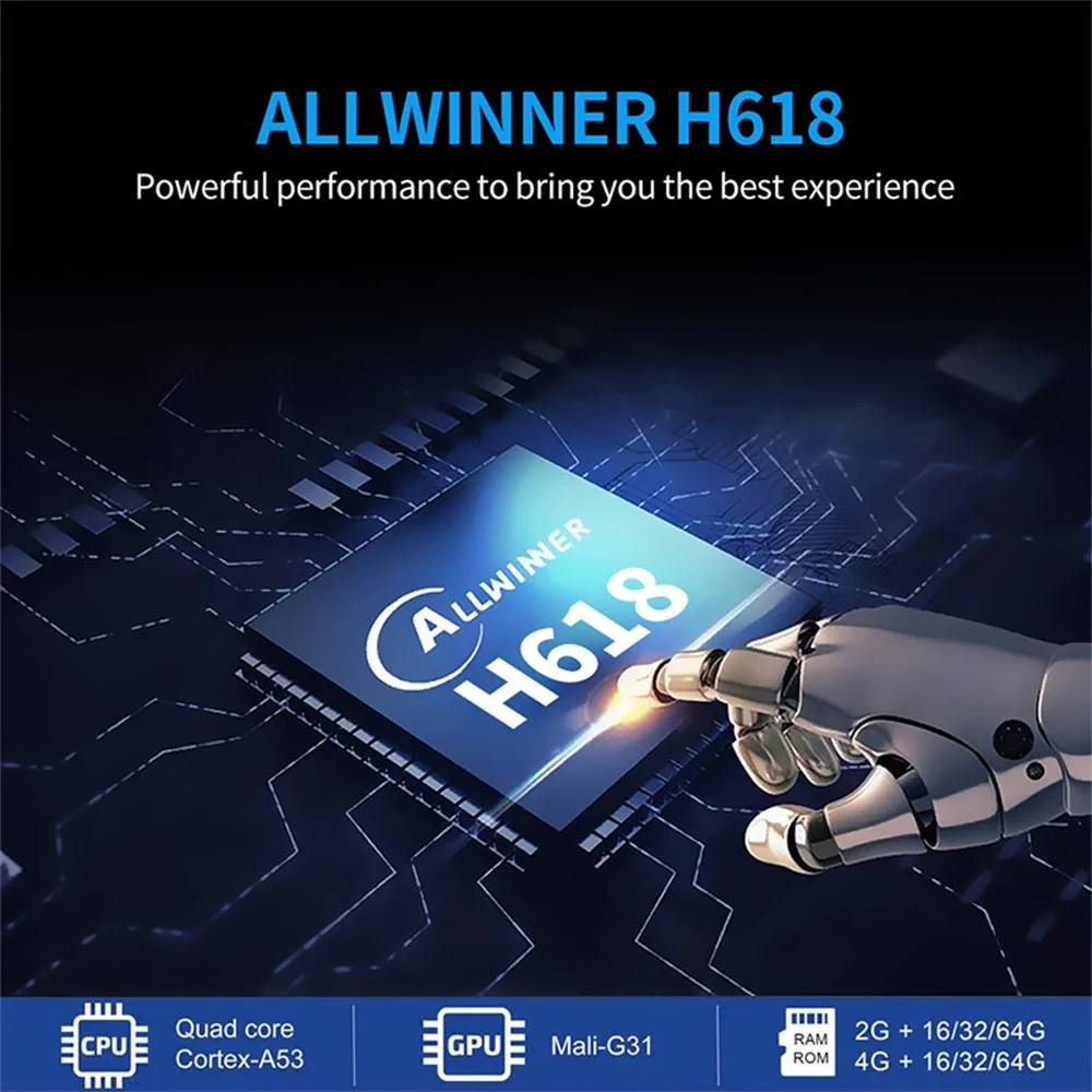 ATV Smart TV Stick Android 14 Support 8K Video BT5.0 WiFi 6 Allwinner H618 Quad Cortex A53 Voice Remote Smart TV Box