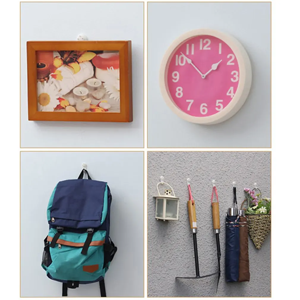 10pcs/set Photo Frame Hanging Hook White Painting Hook Plastic Invisible Wall Hooks Mount Photo Picture Nail Hook Hangers