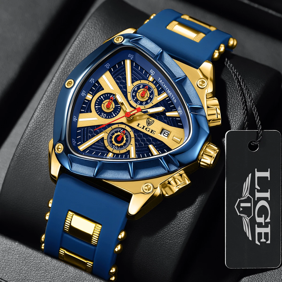 LIGE New Irregular Men Watch F - Watch Triangle Luxury recension och pris