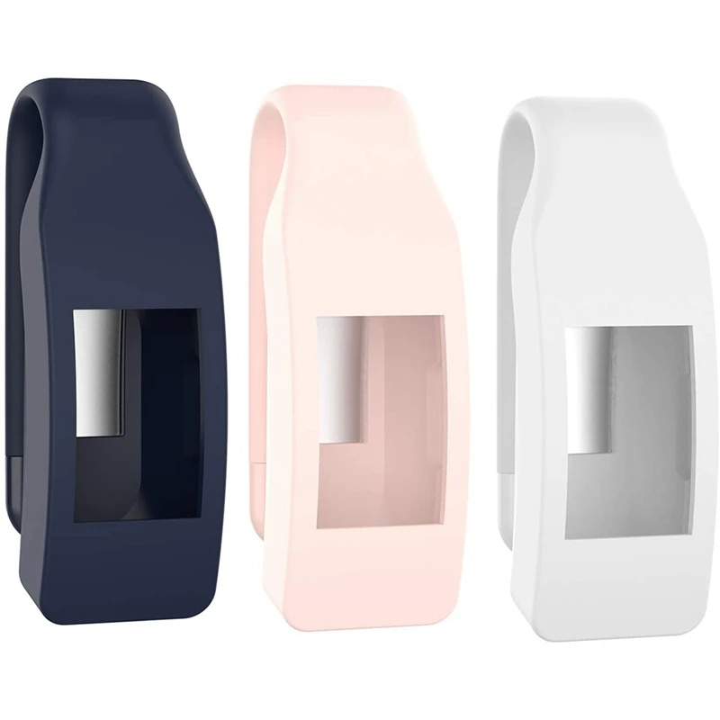 3 Pack Clips Suit For Fitbit Inspire/Inspire HR Clips With Steel Sheet, Silicone Accessory Clip