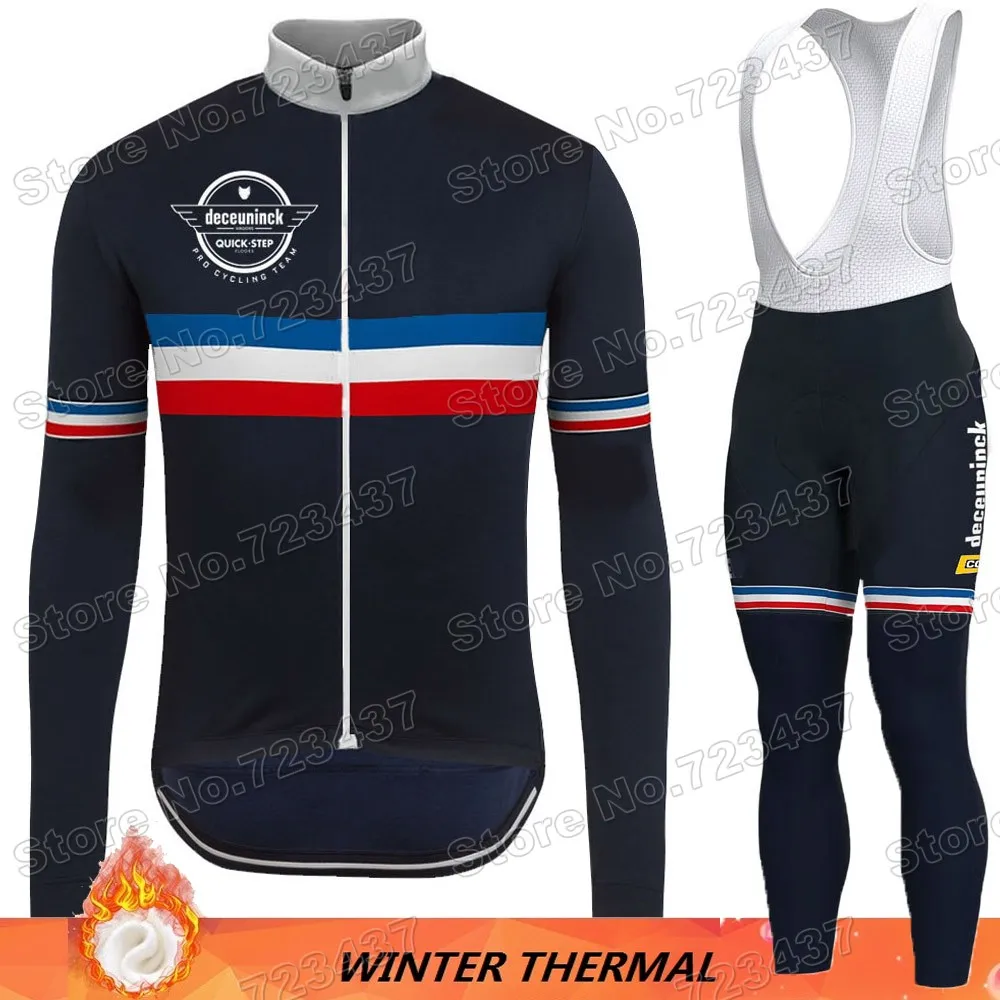 France National Team 2021 Cycling Clothing Winter Flanders World Champion Cycling Jersey Set Alaphilippe Bike Suit MTB Maillot