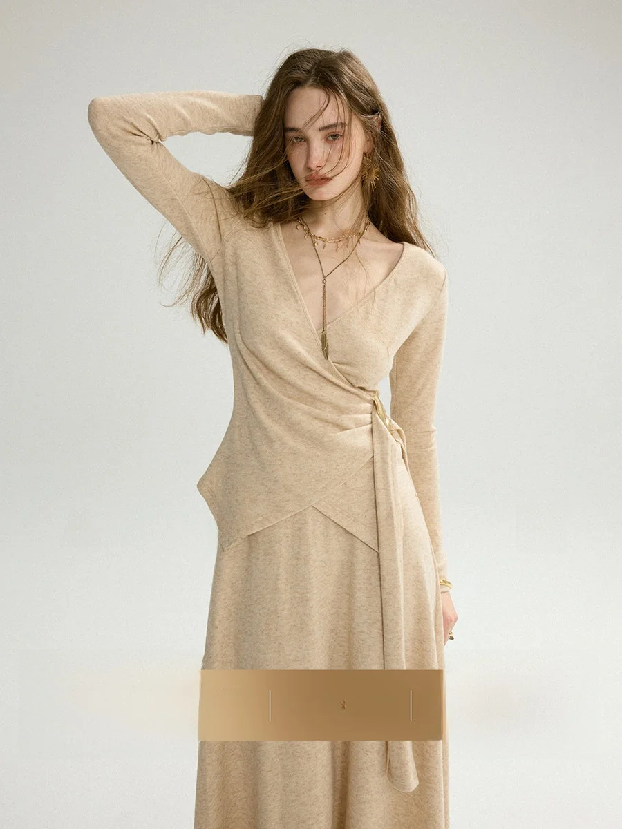 

Винтажный комплект Sincethen: топ с V-образным вырезом и юбка, костюм из двух предметов в ретро-стиле, весенняя мода, женская одежда