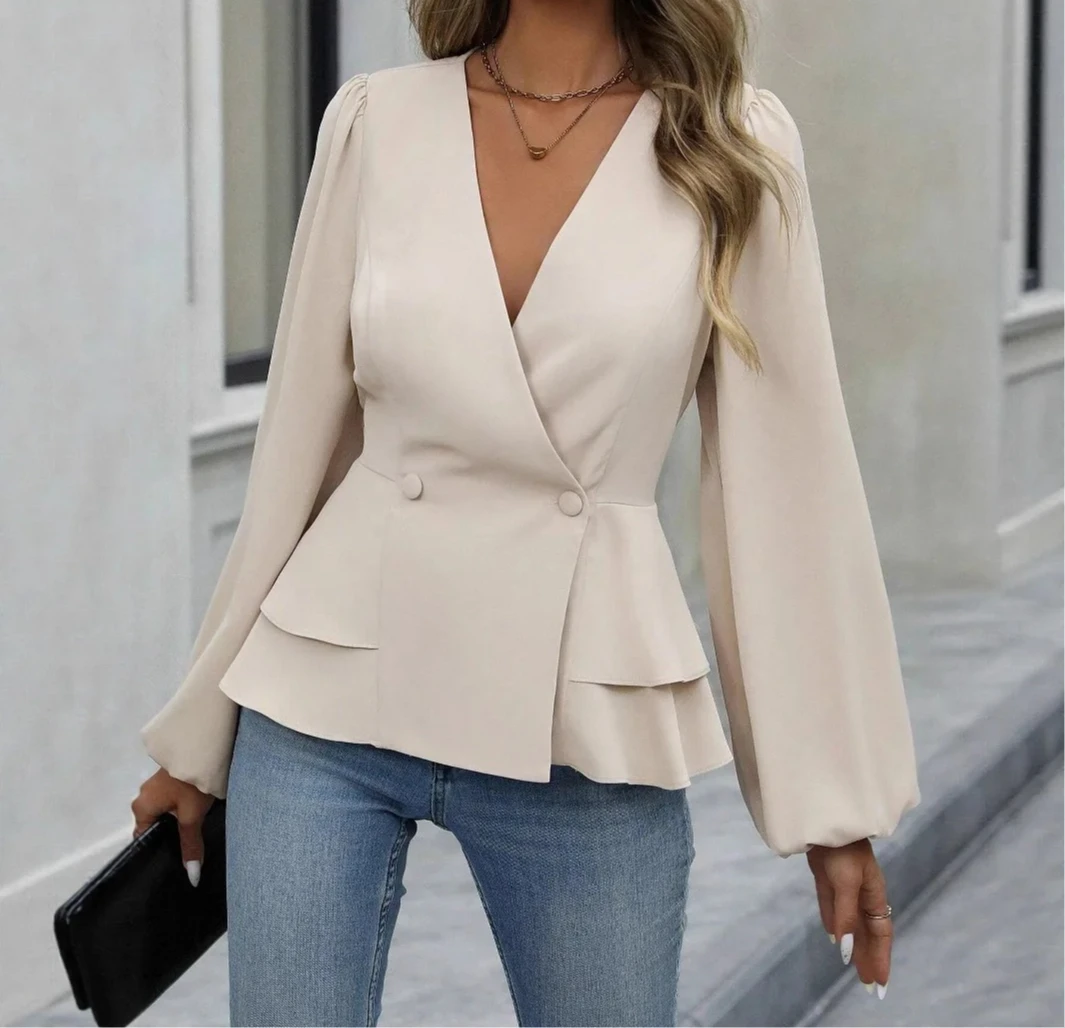 

Solid Casual Slim Blouses For Women Fashion Autumn Vintage Women's Blouses Elegant Youth Female Tops