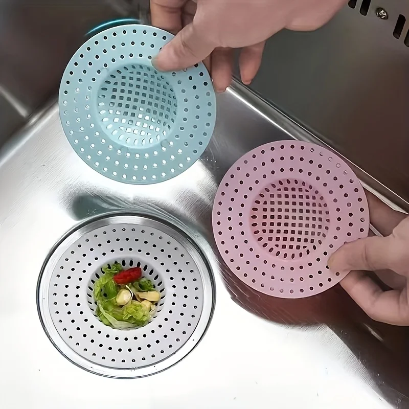 1/3pcs Kitchen Sink and Bathroom Drain Filter, Floor Drain Filter, Toilet Clog and Pest Prevention Cover, Kitchen Sink Filter