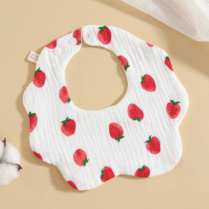 

6 Layer Cotton Muslin Petal Bib Newborn Baby Saliva Towel Soft Absorbent Anti-Spitting Milk Burp Cloth for Infants